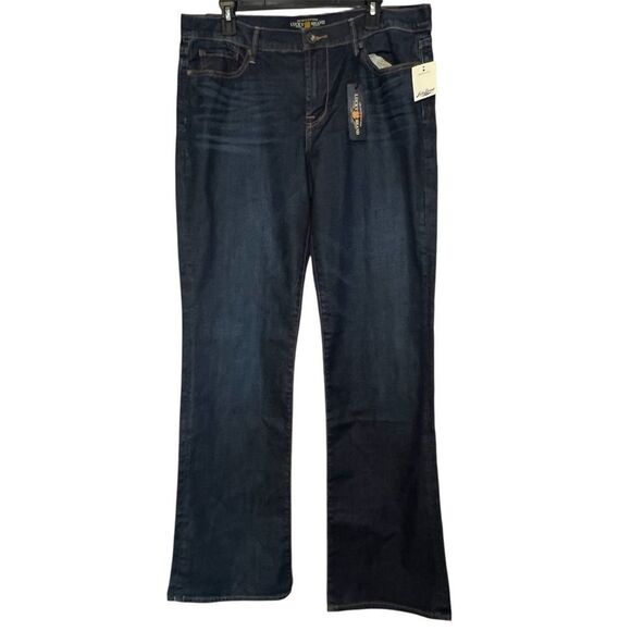 New! Lucky Brand Sweet N’ Low Bootcut High-Rise Blue Women Jeans Sz 16/33 Long - Picture 1 of 12